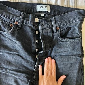 Agolde high rise black jeans